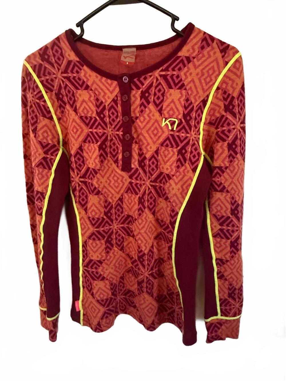 Kari Traa Rose Long Sleeve Base Layer 100% Merino Wool Small
